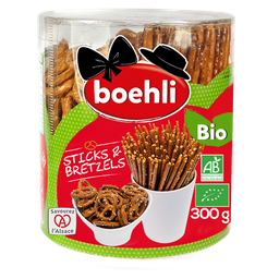 BOEHLI Sortido de Sticks e Pretzels Bio 300 g