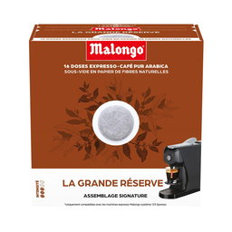 MALONGO Cápsulas de café puro Arábica grande réserve 16 cápsulas 104 g