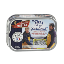 LE TRESOR DES DIEUX Sardinhas de Saint-Gilles-Croix-de-Vie em azeite virgem extra 115 g