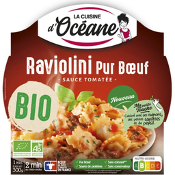 LA CUISINE D'OCÉANE Raviolini Pur Boeuf Sauce Tomatée 300 g