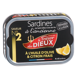 LE TRESOR DES DIEUX Sardinhas à moda antiga em azeite e limão fresco 115 g