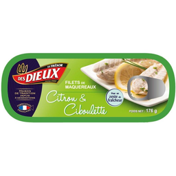 LE TRÉSOR DES DIEUX Filetes de Cavala Marinados com Cebolinho e Limão 176 g