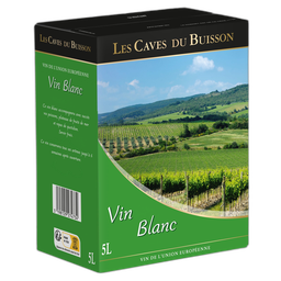 LES CAVES DU BUISSON Vin de la Communauté Européenne Les Caves du Buisson blanc BIB / CUBI 5l