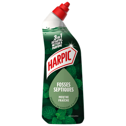 HARPIC Gel WC Fosses Septiques Nettoie et Parfume Menthe Fraîche 750 ml