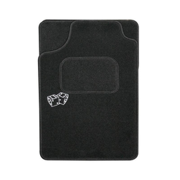 ARCOLL Tapetes universais pretos bordados X4