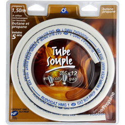TREFILACTION Tubo Flexible 1,50 m diám 6 x 12 + 2 abrazaderas gas butano propano