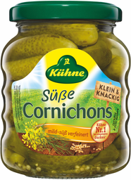 KÜHNE Cocktail Cornichons Süß 212 ml