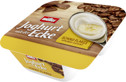 MÜLLER joghurt mit der ecke schoko-flakes 150g