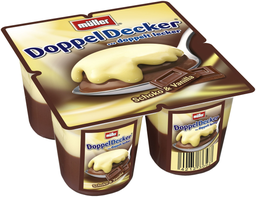 MÜLLER Doppel Decker Schoko & Vanilla 4 x 125 g