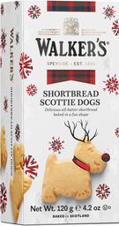 WALKERS Chrismas Festliches Shortbread In Form Von Scottie Dogs 120 g