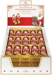 NIEDEREGGER christmas marzipan weihnachtsmänner im verkaufskarton 12.5g