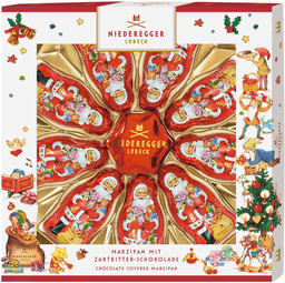 NIEDEREGGER christmas marzipan weihnachtsmänner und stern 125g