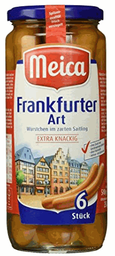 MEICA 6 Saucisses Frankfurter Art en boyau naturel 250 g