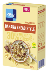 KÖLLN Müsli Banana Bread Style 30 % Weniger Zucker 400 g