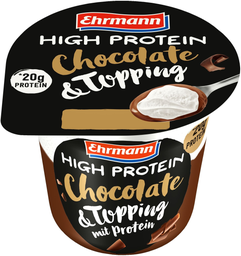 EHRMANN High Protein Pudding Mit Topping Schoko 200 g