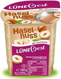 LÜNEBEST haselnuss 1,5% fett becher 150g