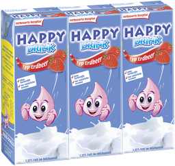 HOCHWALD Happy Drink Typ Erdbeere 1,35% Fett 3 x 200 ml