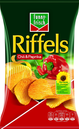 FUNNY FRISCH riffels chili & paprika 150g, 10 pcs