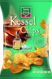 FUNNY FRISCH kessel chips salt & vinegar 120g, 10 pcs