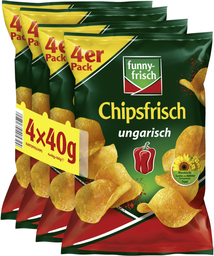 FUNNY FRISCH chipsfrisch ungarisch, multipack 4X40g