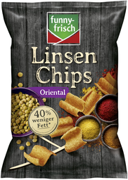 FUNNY FRISCH linsen chips paprika 90g, 12 pcs