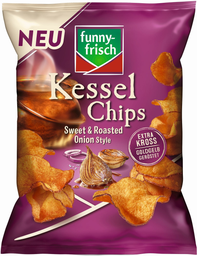FUNNY FRISCH Kessel Chips Sweet & Roasted Onion Style 120g