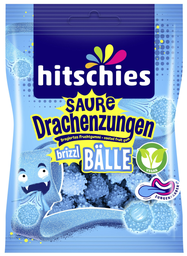 HITSCHLER Saure Drachenzungen Bälle Blau 100 g