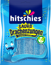 HITSCHLER Caramelos Saure Drachenzungen Blau 125 g