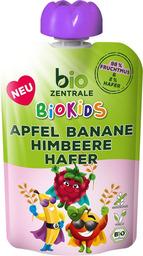 BIO ZENTRALE biokids fruchtmus apfel banane himbeere hafer 90g