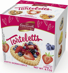 COPPENRATH FEINGEBÄCK Zarte Mürbe-Tortelett Herzen 230 g