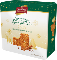 COPPENRATH FEINGEBÄCK Christmas Spekulatiusdose Grün, 1000 g