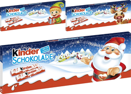 KINDER Ferrero christmas schokolade tafel 150g, display, 240 pcs