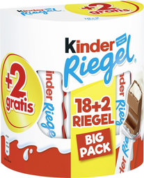 KINDER Ferrero limited riegel 18 + 2 420g, display, 112 pcs