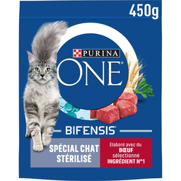 PURINA ONE Croquettes Pour Chat Adulte Stérilisé Boeuf Bifensis PURINA ONE