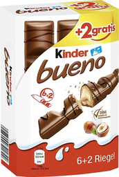 KINDER Ferrero limited bueno 6 + 2 172g, display, 144 pcs