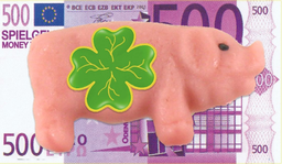 ODENWÄLDER MARZIPAN Christmas Flachschwein Auf Euro-Schein 15 g