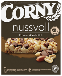 CORNY Barrita de chocolate Erdnuss & Vollmilch 96g