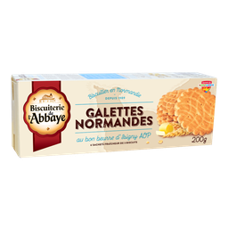 BISCUITERIE DE L'ABBAYE Biscuits galettes au beurre BISCUITERIE DE L'ABBAYE
