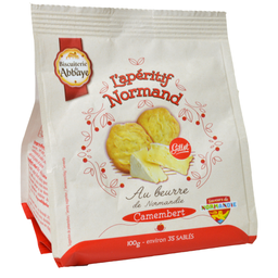 BISCUITERIE DE L'ABBAYE Biscuits apéritifs normand goût camembert BISCUITERIE DE L'ABBAYE