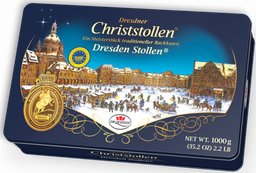 DR. QUENDT christmas dresdner christstollen dose 1000g