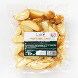 LUNOR Pommes de terre quartiers des champs 750g