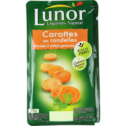 LUNOR Carottes en rondelles — la barquette de 500g