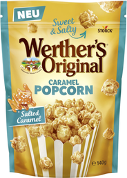WERTHER'S Pop-corn enrobé de caramel crémeux finement salé 140g