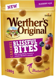 WERTHERS ORIGINAL Storck limited werther's original caramel bites blueberry acai 140g