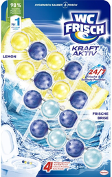 WC FRISCH Kraft Aktiv Mix Lemon + Brise 4x50 g