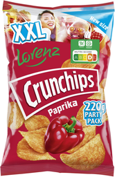 LORENZ crunchips XXL paprika 220g, 16 pcs