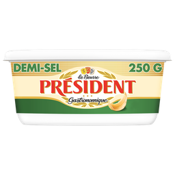 PRESIDENT Beurre Gastronomique Demi-Sel 80% MG