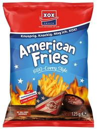 XOX American Fries Bbq-Curry Style 125 g