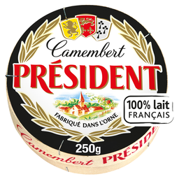 PRESIDENT Camembert de leite pasteurizado 250 g