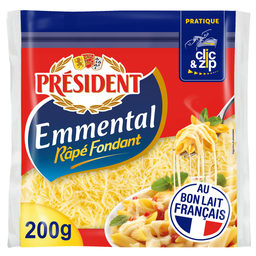 PRESIDENT Emmental ralado fundente 200 g